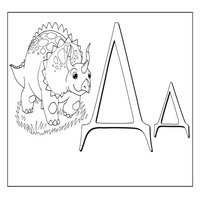 Раскраски с азбукой - Д динозавр