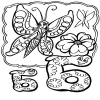 Раскраски с азбукой - Б бабочка
