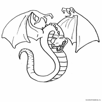 Раскраски с драконами - злобный