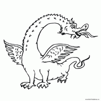Раскраски с драконами - маленькие крылья