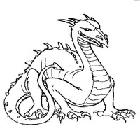 Раскраски с драконами - остроносый