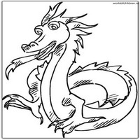 Раскраски с драконами - двулапый