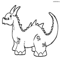 Раскраски с драконами - слонопотам