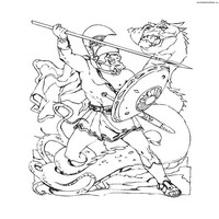 Раскраски с драконами - воин