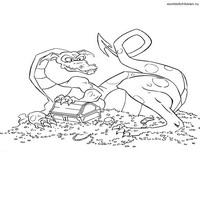 Раскраски с драконами - охраняет сундук