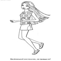 Раскраски с Барби (Barbi) и ее друзьями - Барби шоппинг