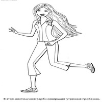 Раскраски с Барби (Barbi) и ее друзьями - Барби велосипедистка