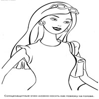 Раскраски с Барби (Barbi) и ее друзьями - Барби надевает венок