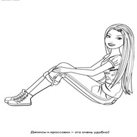 Раскраски с Барби (Barbi) и ее друзьями - Барби с черепахой