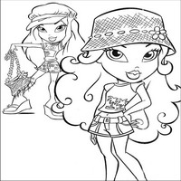Раскраски с малышками Братц (Bratz) - мода