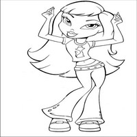 Раскраски с малышками Братц (Bratz) - танец