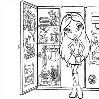 Раскраски с малышками Братц (Bratz) - холодильник
