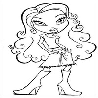 Раскраски с малышками Братц (Bratz) - причёска