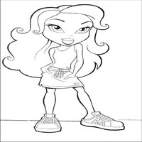 Раскраски с малышками Братц (Bratz) - юбка с кармашками