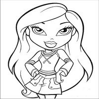 Раскраски с малышками Братц (Bratz) - руки в боки