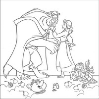 Раскраски с героями из мультфильма Красавица и Чудовище (Beauty and the Beast) - помощь