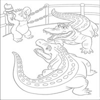 Раскраски с героями из мультфильма Большое путешествие (The Wild) - крокодилы