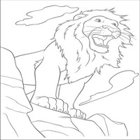 Раскраски с героями из мультфильма Большое путешествие (The Wild) - рев