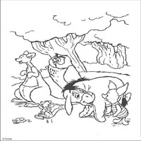 Раскраски с героями из мультфильма Винни-Пух (Winnie-the-Pooh) - кенга филин ушастик ру хрюня