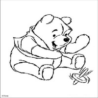 Раскраски с героями из мультфильма Винни-Пух (Winnie-the-Pooh) - юла