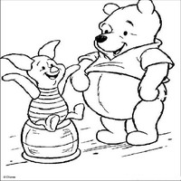 Раскраски с героями из мультфильма Винни-Пух (Winnie-the-Pooh) - пустой горшок