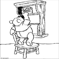 Раскраски с героями из мультфильма Винни-Пух (Winnie-the-Pooh) - последний горшочек с медом