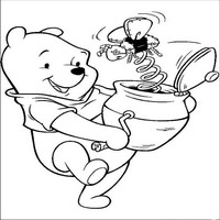Раскраски с героями из мультфильма Винни-Пух (Winnie-the-Pooh) - сюрприз