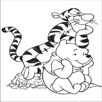 Раскраски с героями из мультфильма Винни-Пух (Winnie-the-Pooh) - любуются