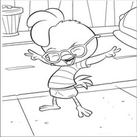 Раскраски с героями из мультфильма Цыпленок Цыпа (Chicken Little) - цыпа