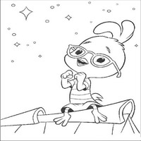 Раскраски с героями из мультфильма Цыпленок Цыпа (Chicken Little) - звезды
