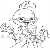 Раскраски с героями из мультфильма Цыпленок Цыпа (Chicken Little) - победитель