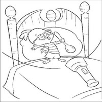 Раскраски с героями из мультфильма Цыпленок Цыпа (Chicken Little) - фонарик