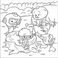 Раскраски с героями из мультфильма Цыпленок Цыпа (Chicken Little) - утешение