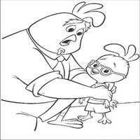 Раскраски с героями из мультфильма Цыпленок Цыпа (Chicken Little) - поддержка