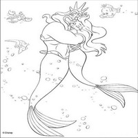 Раскраски с героями из мультфильма Русалочка (The Little Mermaid) - папа