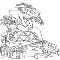 Раскраски с героями из мультфильма Русалочка (The Little Mermaid) - трофеи