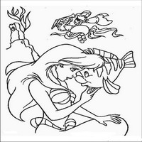 Раскраски с героями из мультфильма Русалочка (The Little Mermaid) - разговор