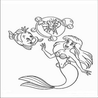 Раскраски с героями из мультфильма Русалочка (The Little Mermaid) - игра