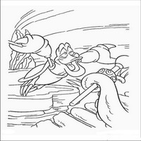 Раскраски с героями из мультфильма Русалочка (The Little Mermaid) - краб