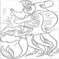 Раскраски с героями из мультфильма Русалочка (The Little Mermaid) - договор