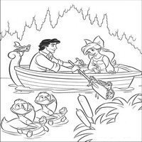 Раскраски с героями из мультфильма Русалочка (The Little Mermaid) - все для поцелуя