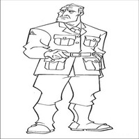 Раскраски с героями из мультфильма Атлантида (Atlantis) - военный