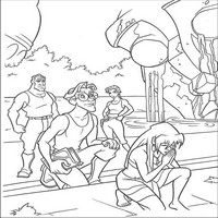 Раскраски с героями из мультфильма Атлантида (Atlantis) - поклонение