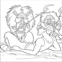 Раскраски с героями из мультфильма Атлантида (Atlantis) - нападение