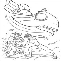 Раскраски с героями из мультфильма Атлантида (Atlantis) - увернулись