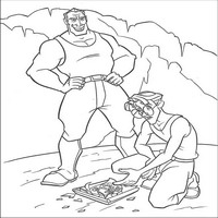 Раскраски с героями из мультфильма Атлантида (Atlantis) - огорчение