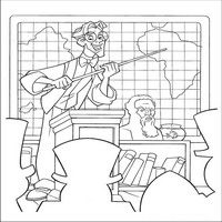 Раскраски с героями из мультфильма Атлантида (Atlantis) - у карты