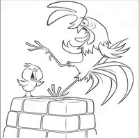 Раскраски с героями из мультфильма Не бей копытом (Home on the Range) - цыпленок