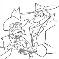 Раскраски с героями из мультфильма Не бей копытом (Home on the Range) - деньги
