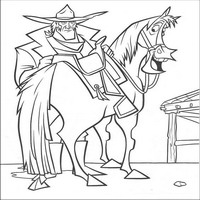 Раскраски с героями из мультфильма Не бей копытом (Home on the Range) - конь